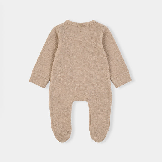 Infant Girls Sherpa Romper Cozy Peanut 2-BROWN