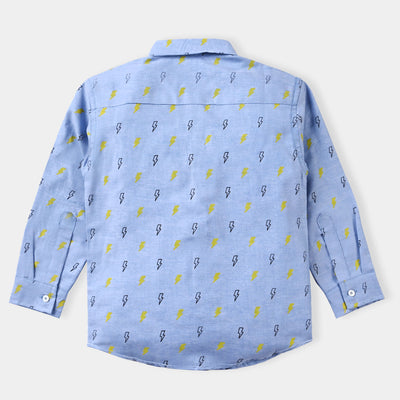 Boys Oxford Casual Shirt Neon Flash | Light BLUE