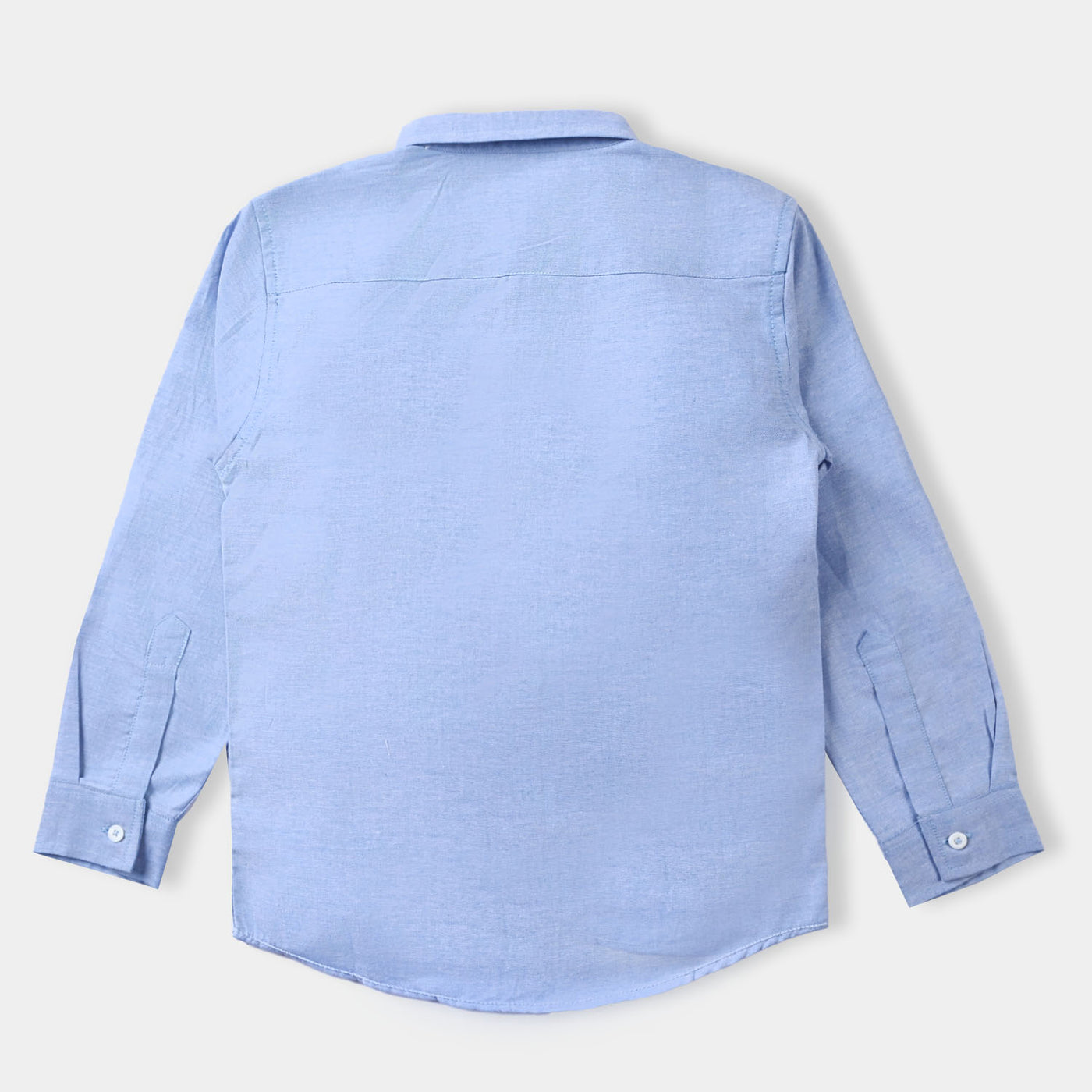 Boys Oxford Casual Shirt Metal Tab | L-BLUE