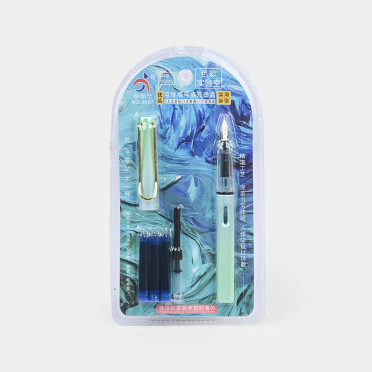 Refillable Fountain Pen Writing Set with Ink Cartridges