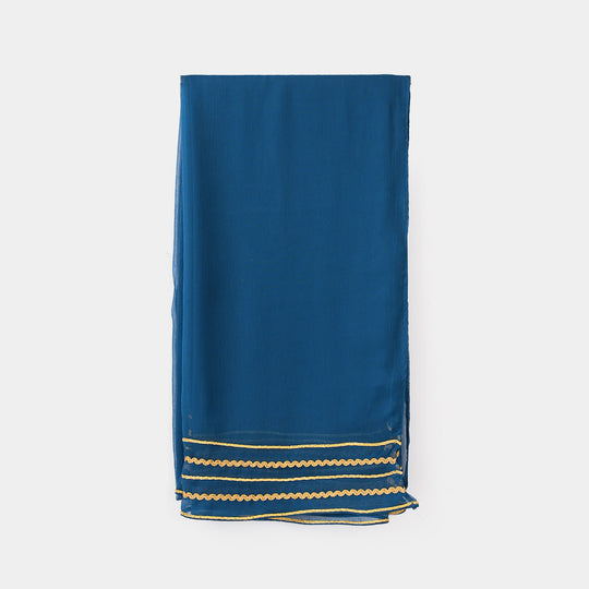 Teens Girls Chiffon 3Pcs (Zarmeena) - Teal Green