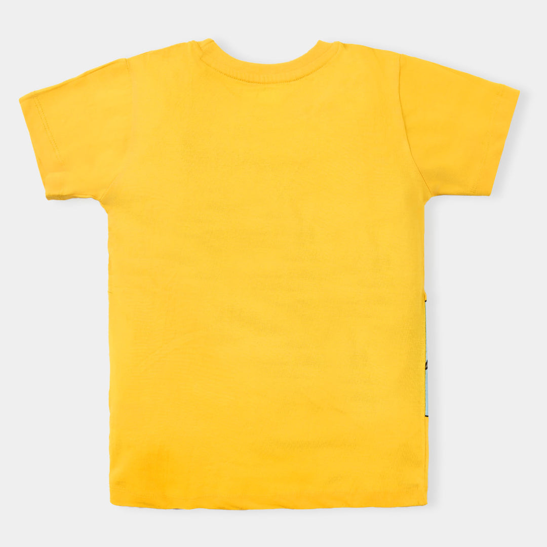 Boys Cotton Jersey T-Shirt H/S Character | Yellow