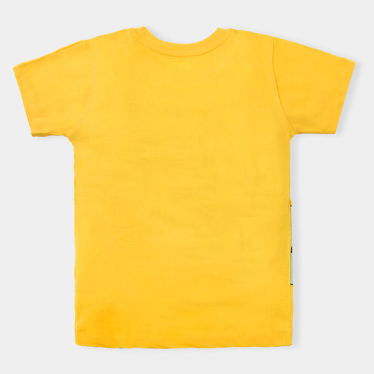Boys Cotton Jersey T-Shirt H/S Character | Yellow