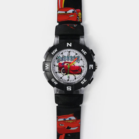 Character Print Wrist Watch For Kids