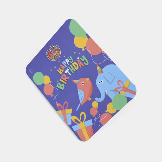 Happy Birthday Mini Greeting Card Dark Blue