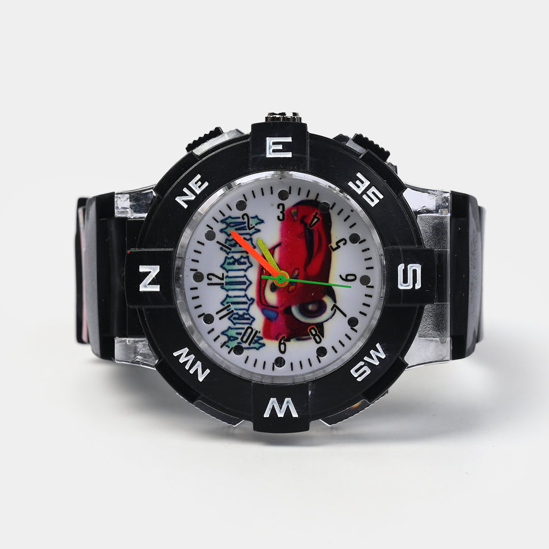 Character Print Wrist Watch For Kids
