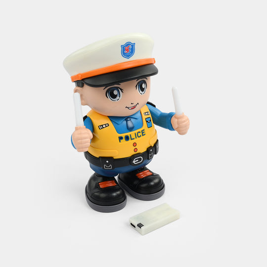 Dancing Policeman With Light & Music