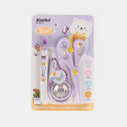 Correction Tape with Fluid and Scissor