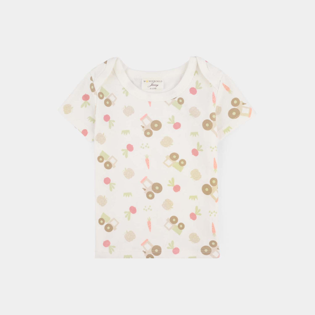 Infant Boys Jersey/Terry 3Pc Suit 287-037 E-C-Yell.White