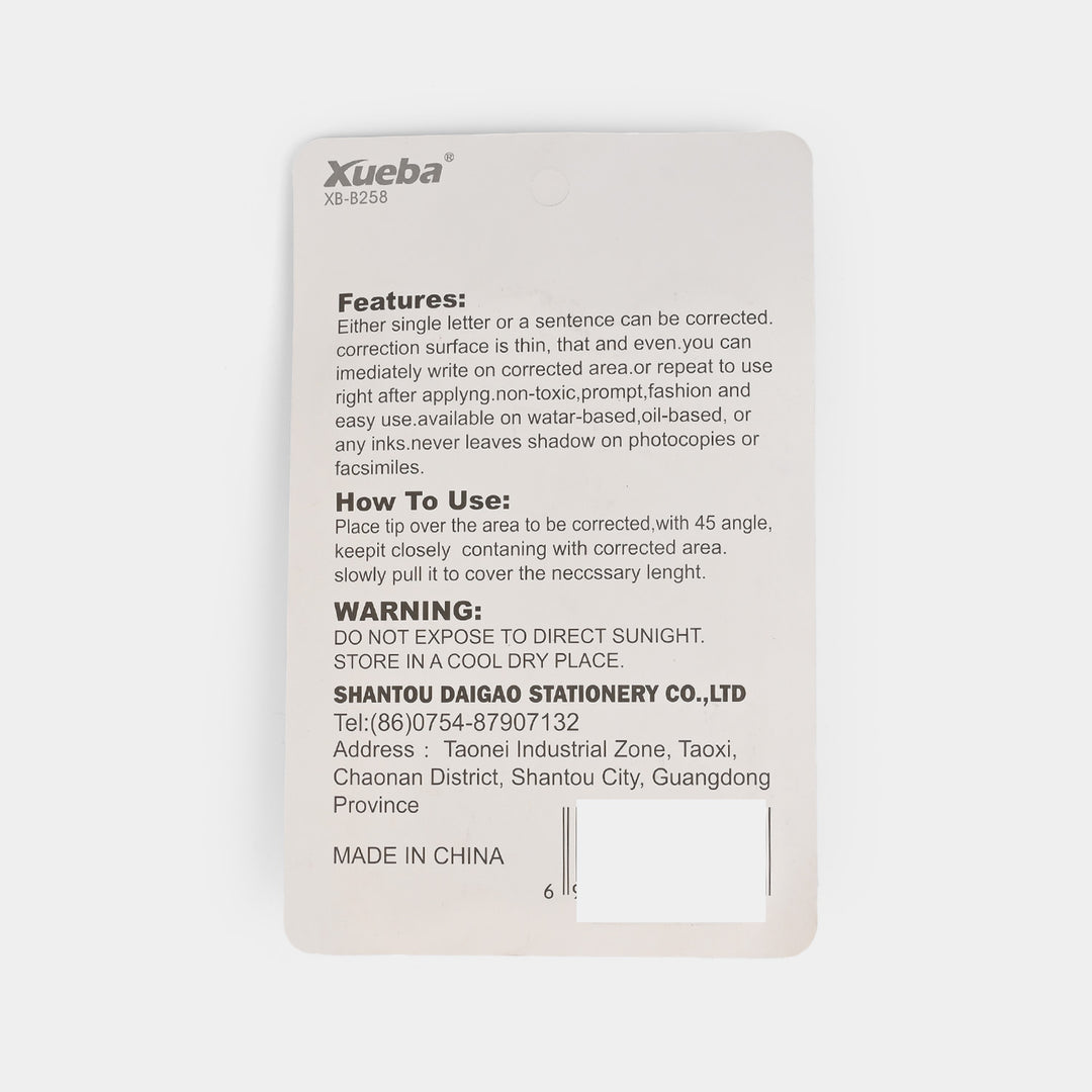 Correction Tape with Fluid and Scissor