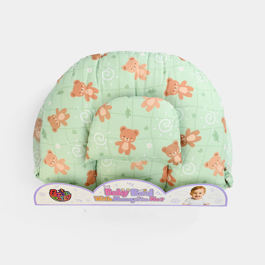 Infant Umbrella Bed (With Mosquito Net) - White/Green