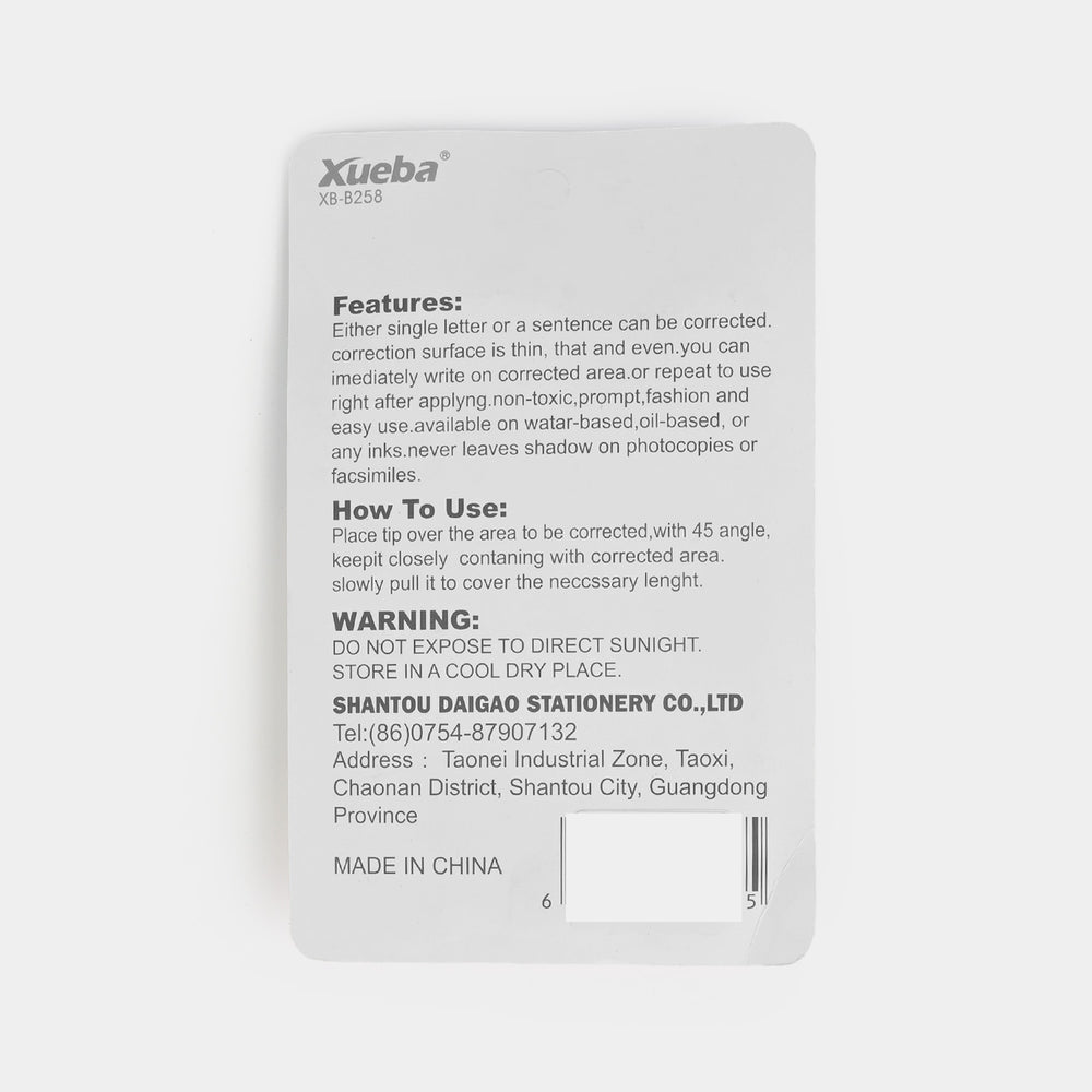 Correction Tape with Fluid and Scissor