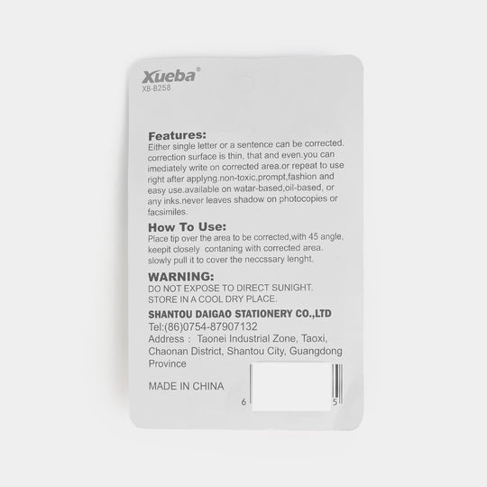 Correction Tape with Fluid and Scissor