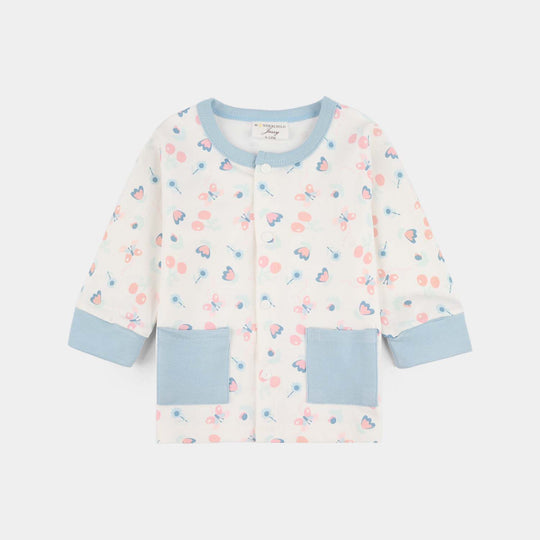 Infant Girls Jersey/Terry 3Pc Gift Set - Blue