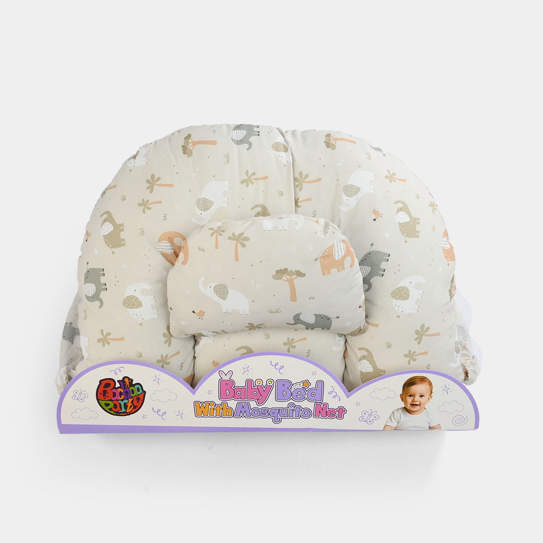 Infant Umbrella Bed (With Mosquito Net) - White
