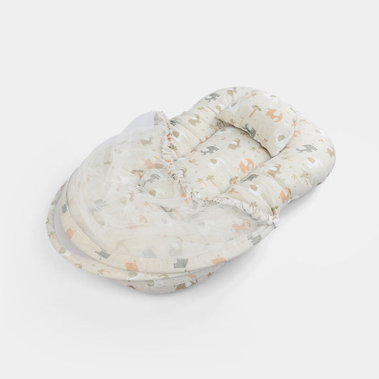 Infant Umbrella Bed (With Mosquito Net) - White