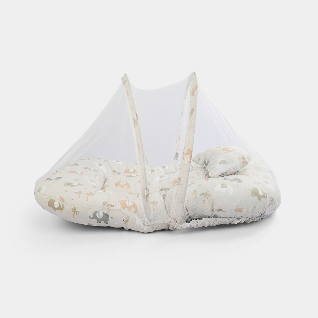 Infant Umbrella Bed (With Mosquito Net) - White