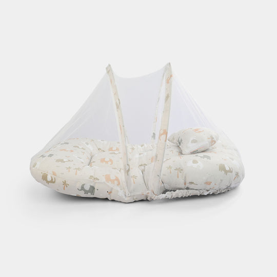 Infant Umbrella Bed (With Mosquito Net) - White