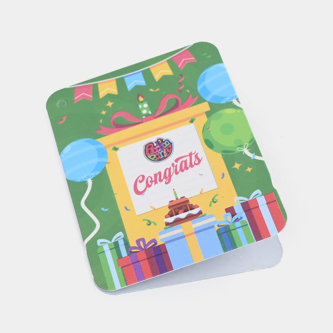 Congrats Celebration Gift Card / Folded Greeting Card
