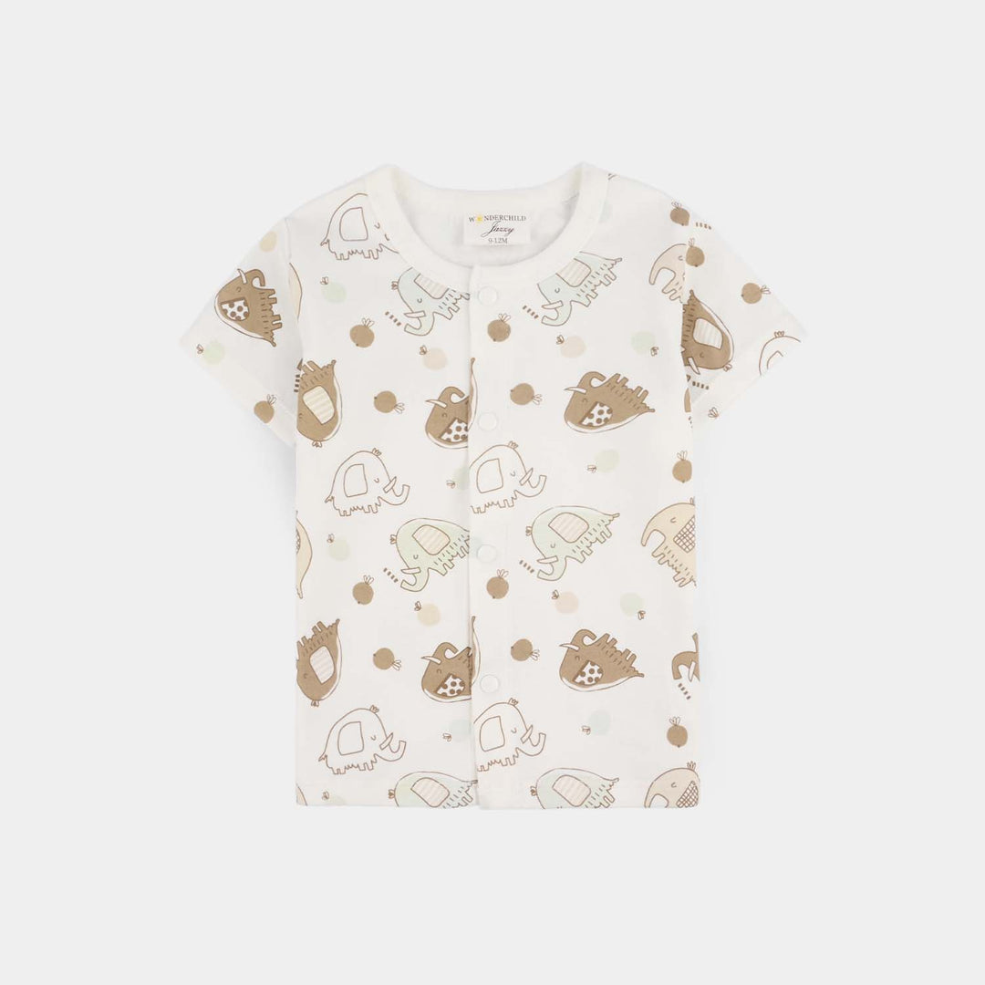 Infant Boys Jersey/Terry 3Pc Gift Set 287-015 E-C-Brn.White