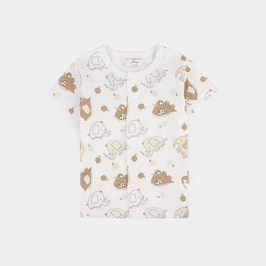 Infant Boys Jersey/Terry 3Pc Gift Set 287-015 E-C-Brn.White