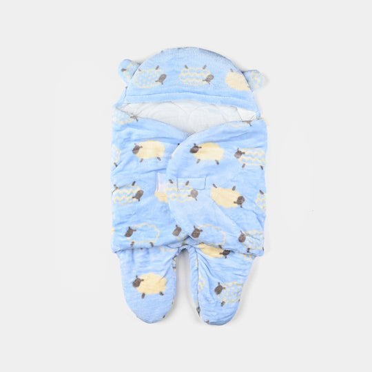 Hooded Swaddle 0M+ Blue