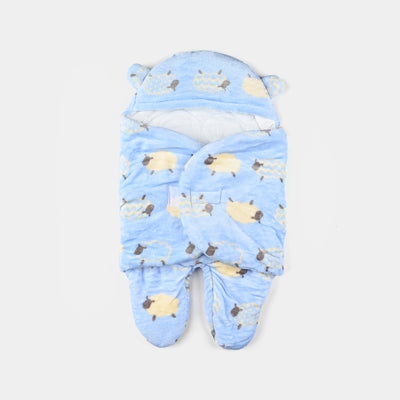 Hooded Swaddle 0M+ Blue