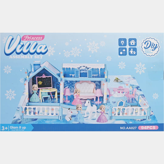 Creative Pretend Play Dollhouse and Furniture Set