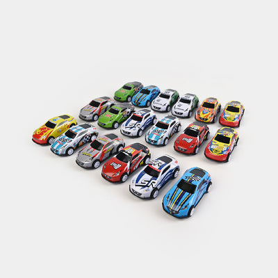 Dinky Cars Toy Set – 18 Mini Pull-Back Racing Cars