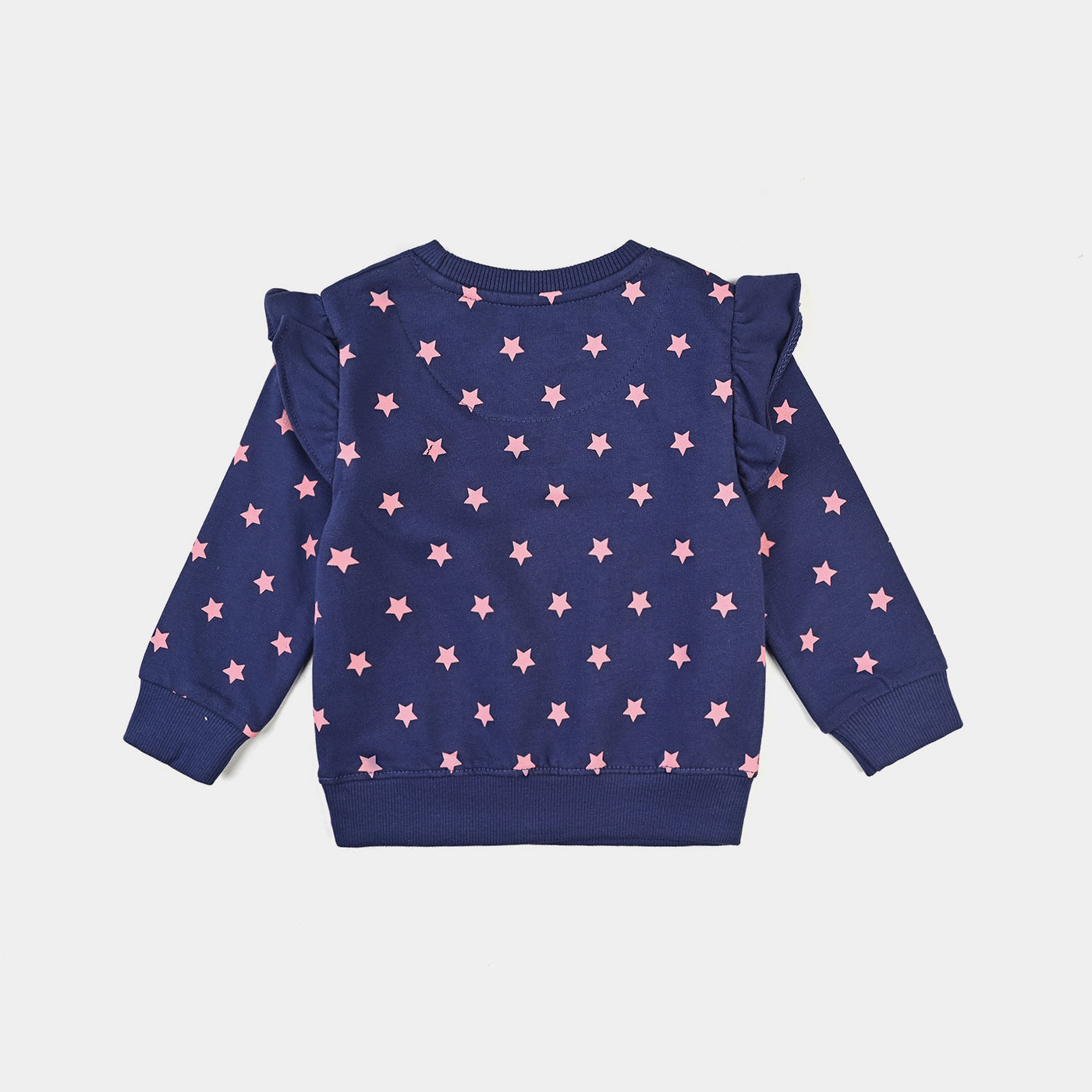 Infant Girls Cotton Terry Knitted Suit Sweet-Navy Blue