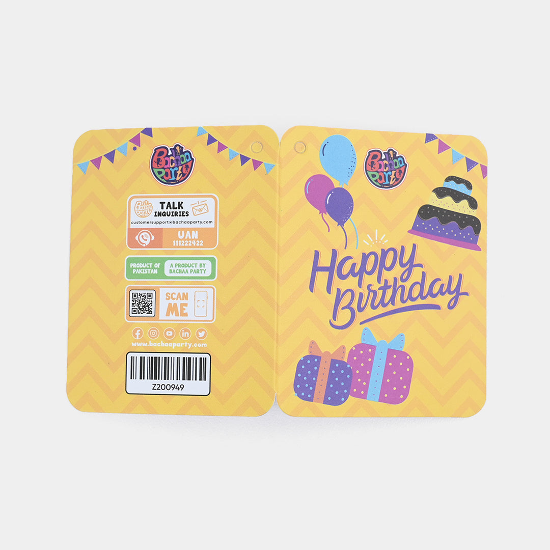 Happy Birthday Mini Greeting Card Orange