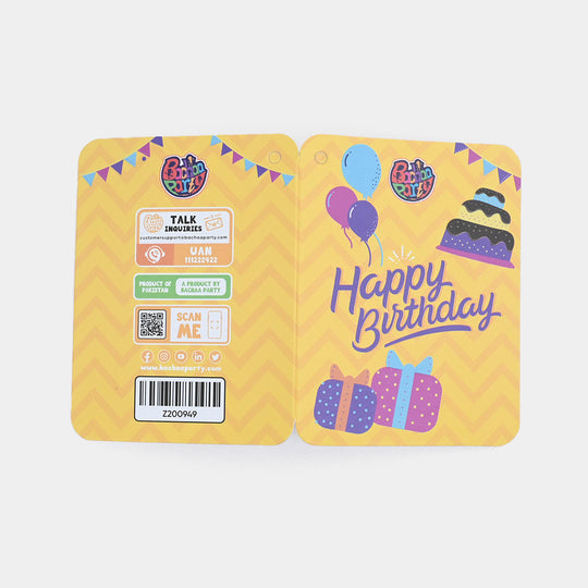 Happy Birthday Mini Greeting Card Orange