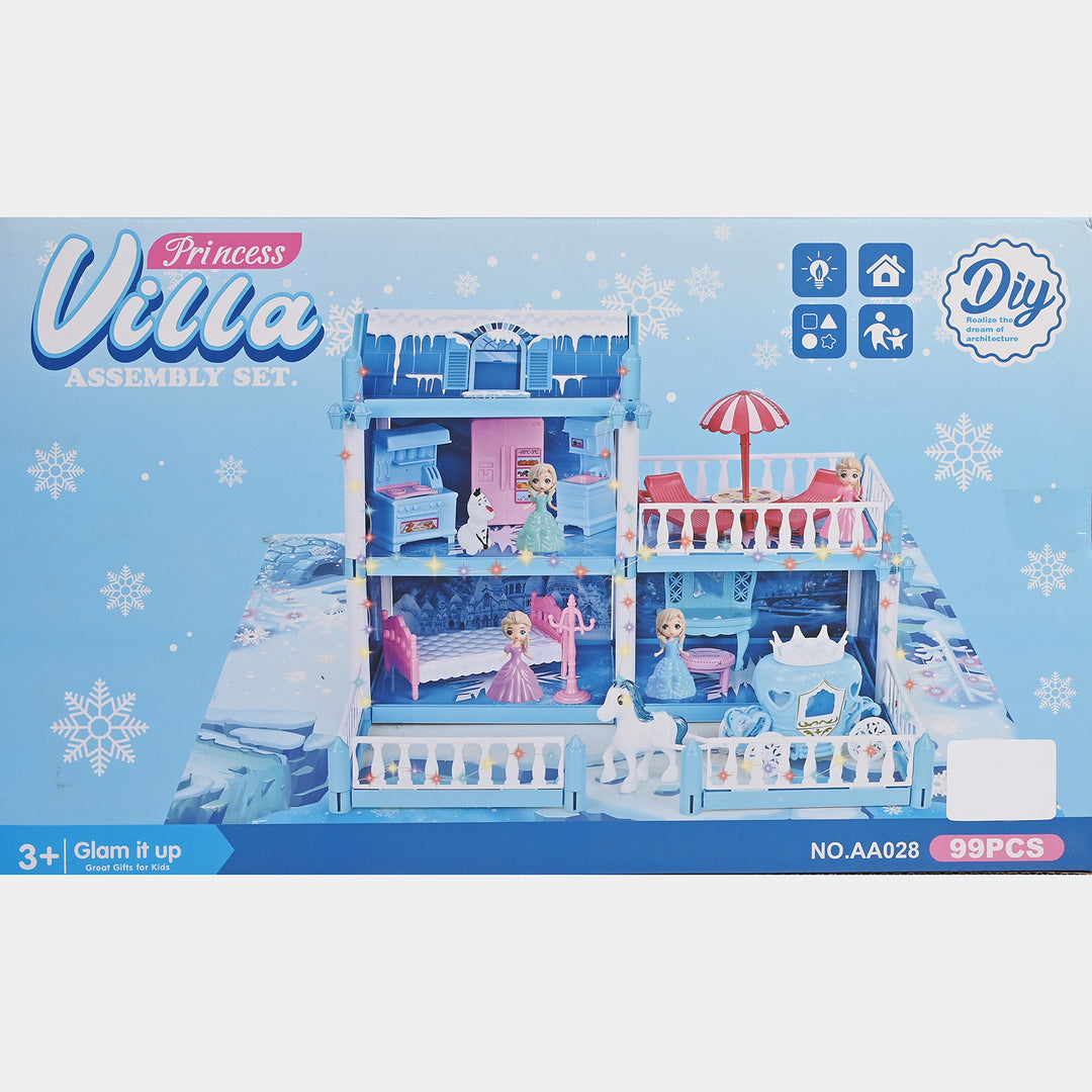Creative Pretend Play Dollhouse and Furniture Set
