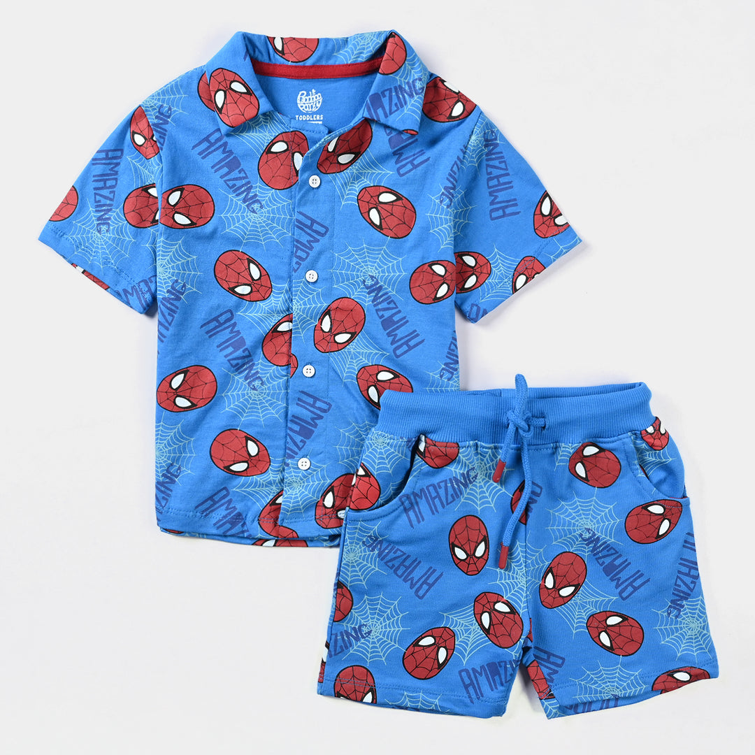 Boys Jersey/Terry 2 Piece Suit-Blue