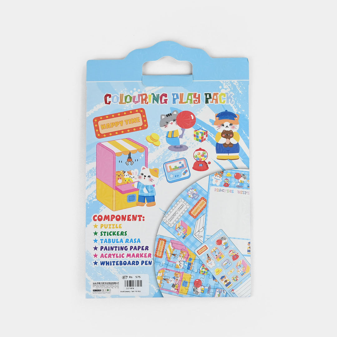 Kids Colouring Flash Activity Pack with Markers & Stickers