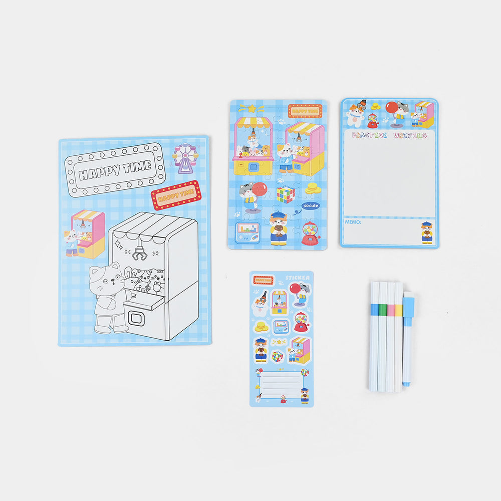 Kids Colouring Flash Activity Pack with Markers & Stickers