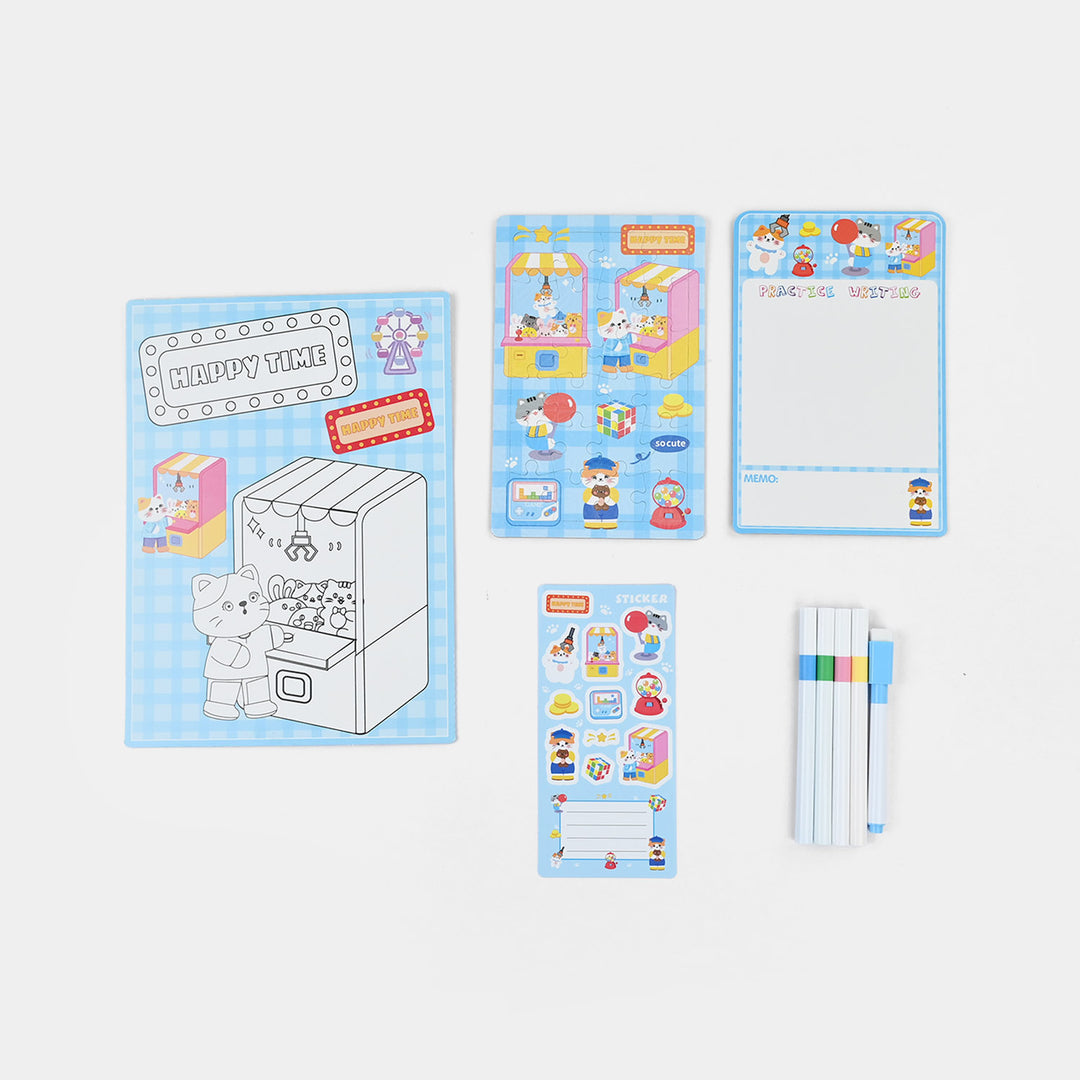 Kids Colouring Flash Activity Pack with Markers & Stickers