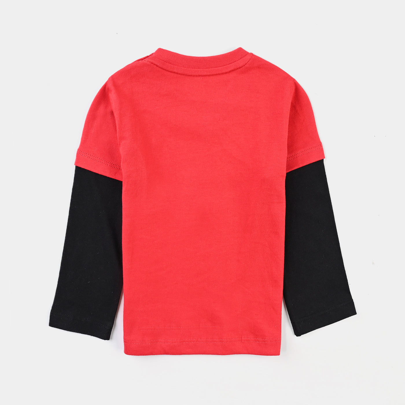 Infant Boys Cotton Jersey Round Neck T-Shirt-Racing Red