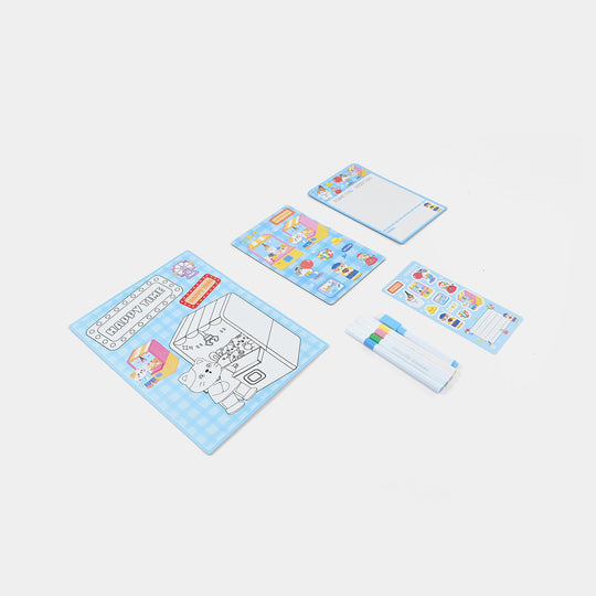 Kids Colouring Flash Activity Pack with Markers & Stickers