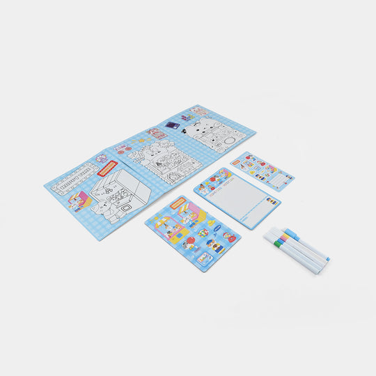 Kids Colouring Flash Activity Pack with Markers & Stickers