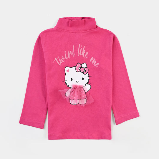 Infant Girls Cotton Jersey T-Shirt Twirl Like Me-Pink