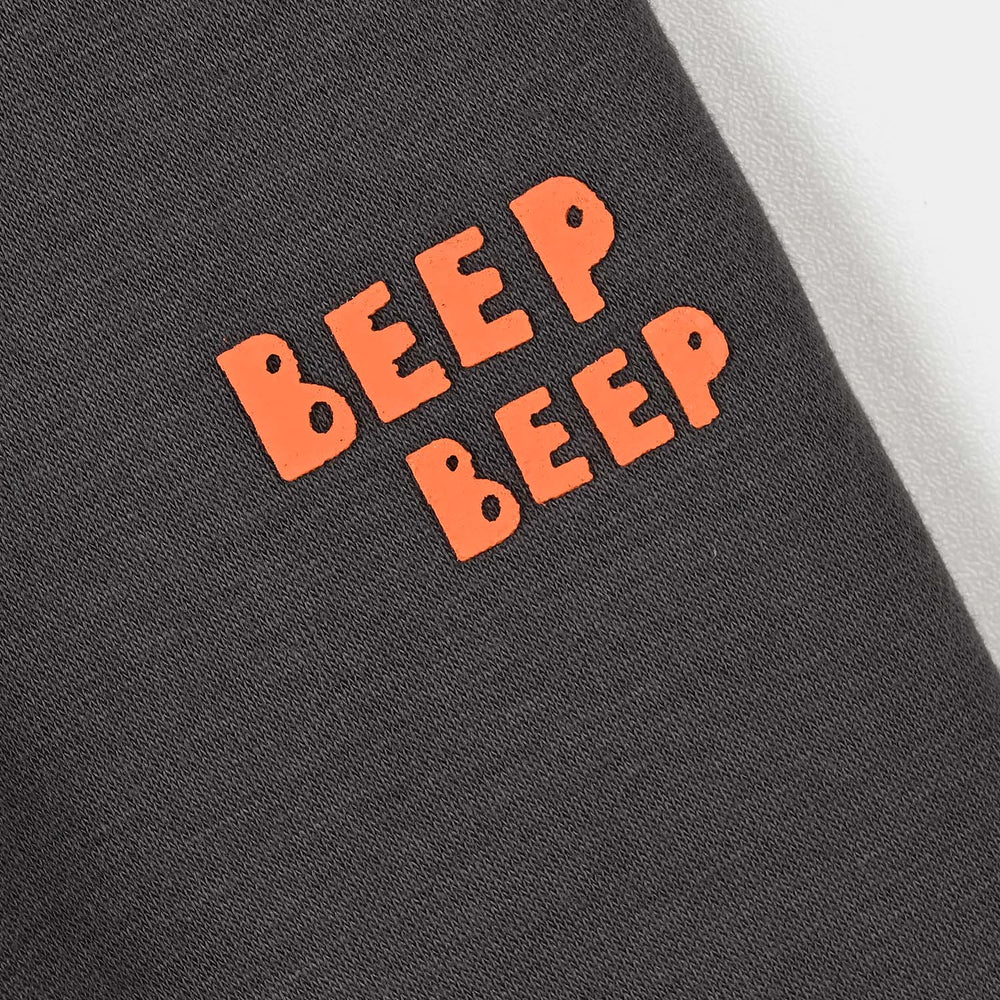 Infant Boys Fleece Pyjama Beep Beep-GREY