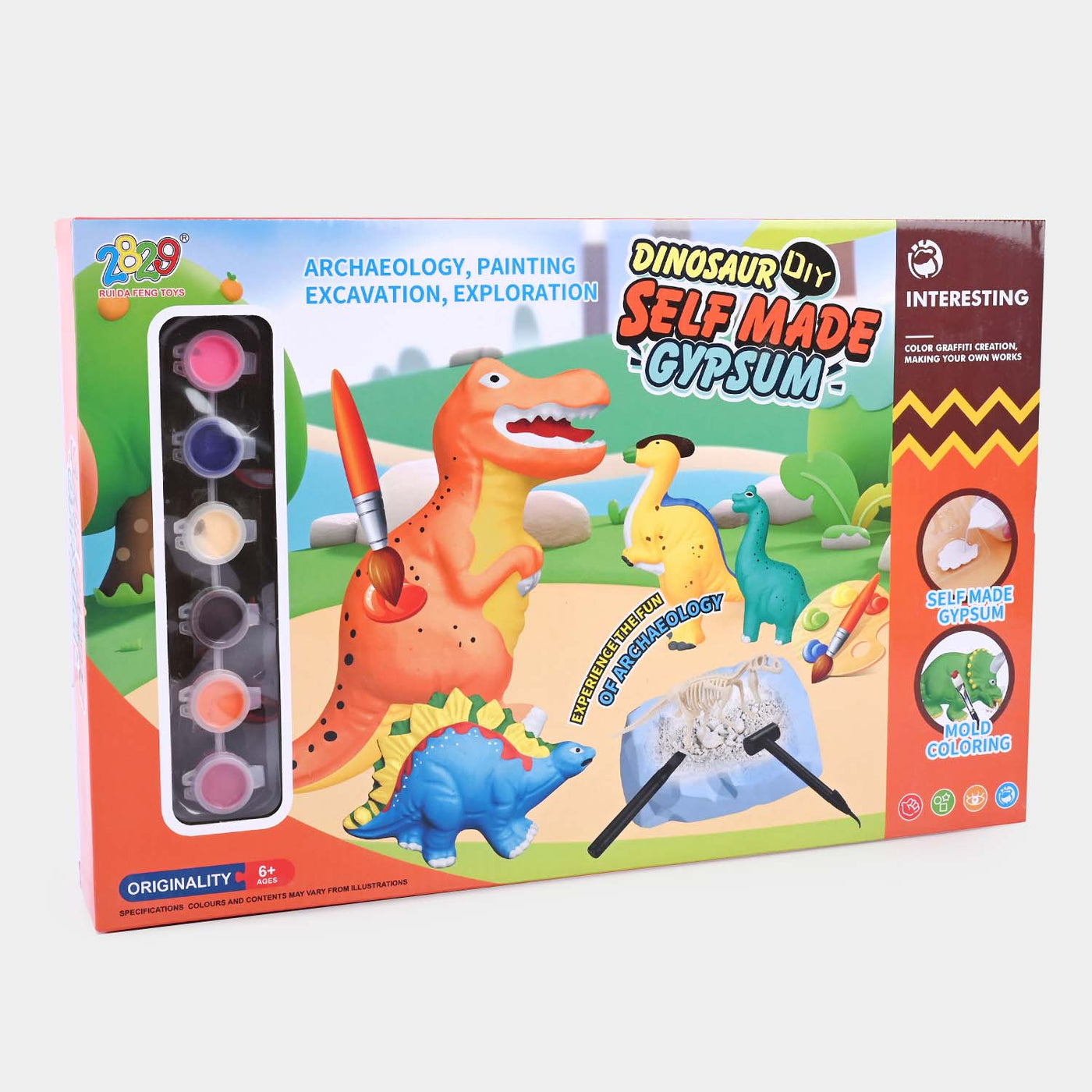 Gypsum & Painting Kit Dinosaur For Kids