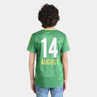 Boys PC Jersey T-Shirt H/S Pakistan Zindabad-Fern Green