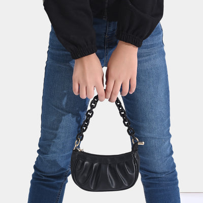 Girls Fancy Hand Bag | BLACK