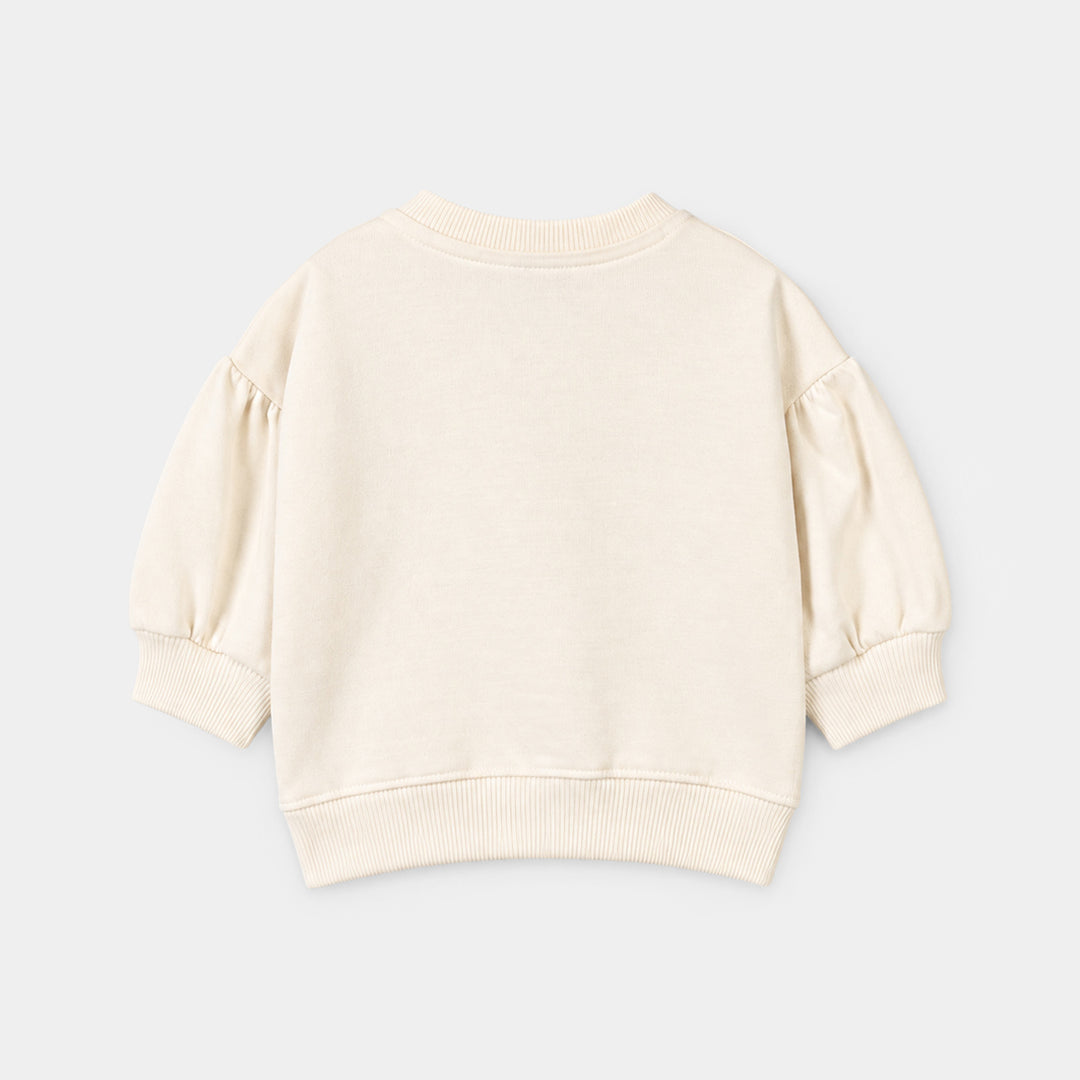 Infant Girls Fleece Sweatshirt Blueberry-Off.White
