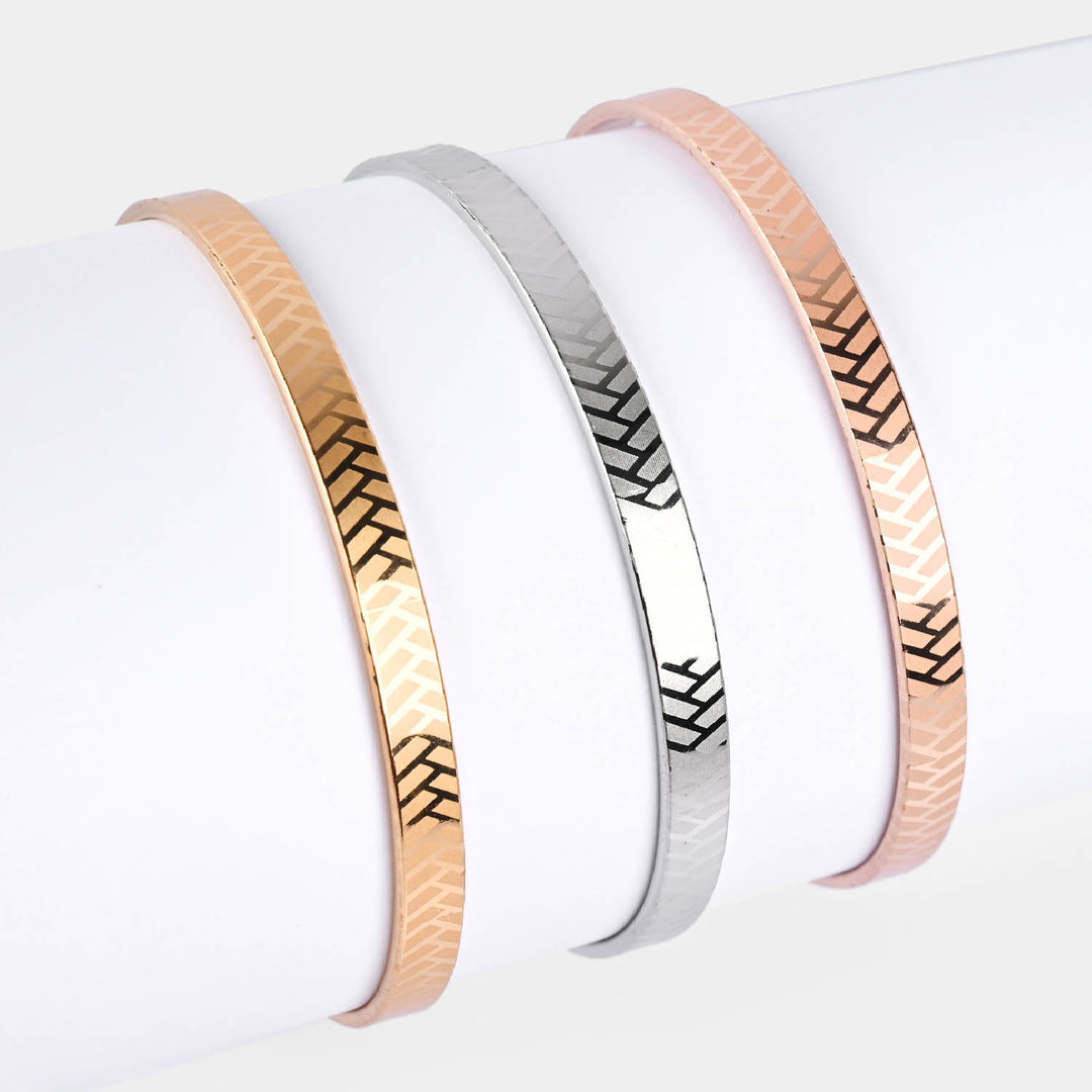 Fashion Titanium Steel Teens Bangles-3PCs