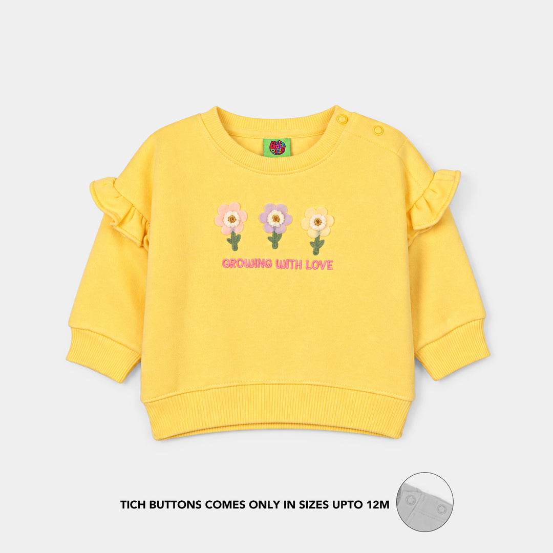 Infant Girls Fleece Sweatshirt Blooming-Golden.Haze
