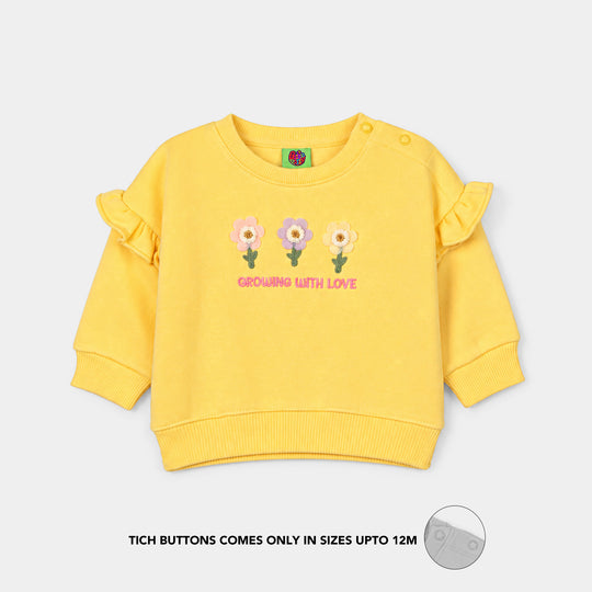 Infant Girls Fleece Sweatshirt Blooming-Golden.Haze