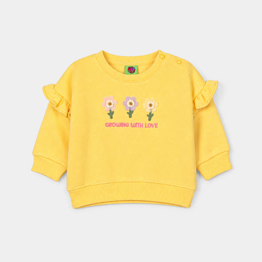 Infant Girls Fleece Sweatshirt Blooming-Golden.Haze